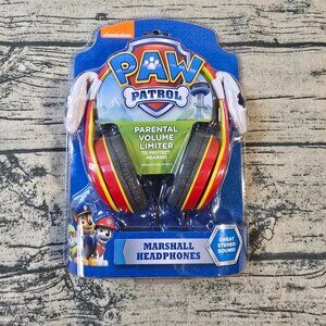 NEW Nickelodeon Paw Patrol Marshal Kid Headphones with Parental Volume Limiter